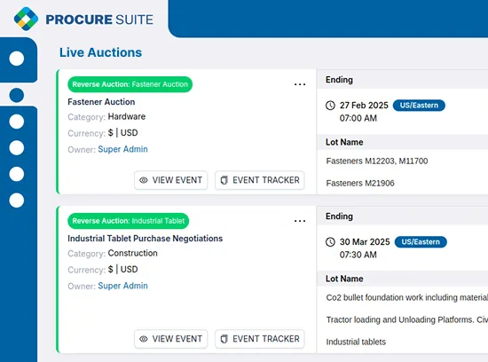 Reverse Auction Services