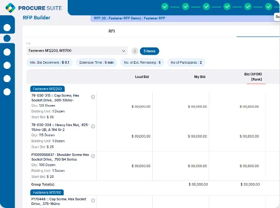 Procure Suite RFP-RFI-RFQ Software